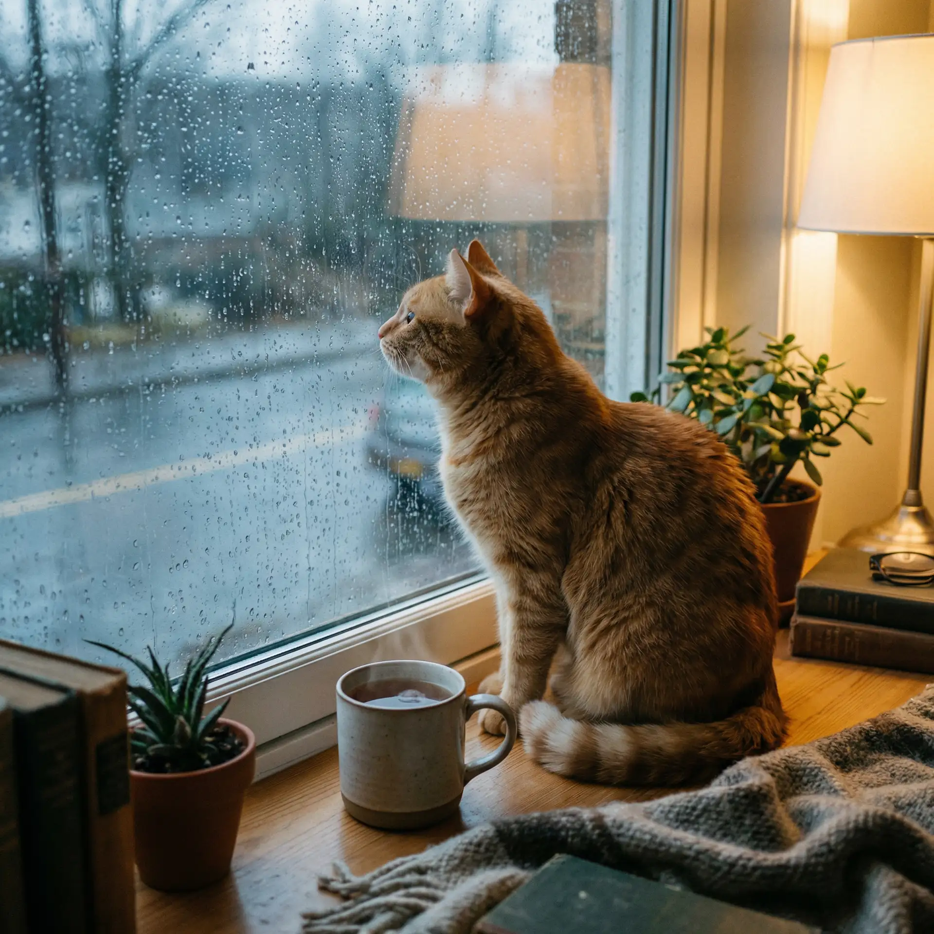 猫咪望着窗外的雨 - 五十度灰 电影下载